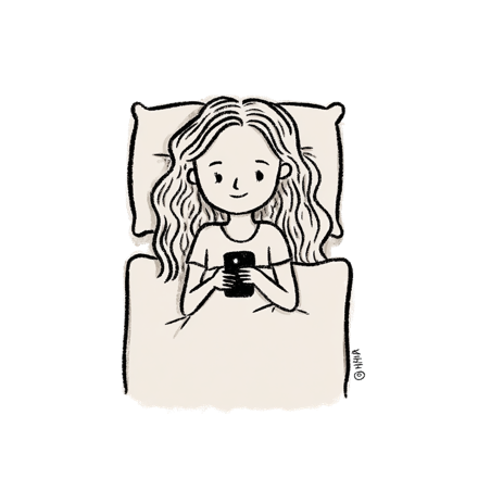 daisy — girl in bed with her phone
